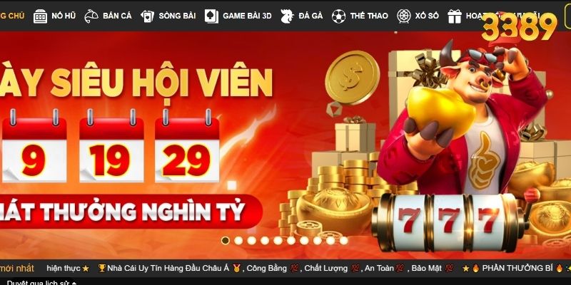 Nhà cái đổi thưởng 3389 cao cấp đạt tiêu chuẩn quốc tế
