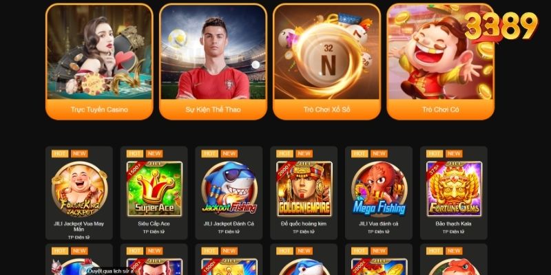 Trải nghiệm các game đa dạng khi đăng ký 3389